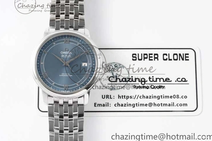 0429 De Ville SS DIWF 1:1 Best Edition Light Blue Dial SS Markers on SS Bracelet MIYOTA TopPick 7850